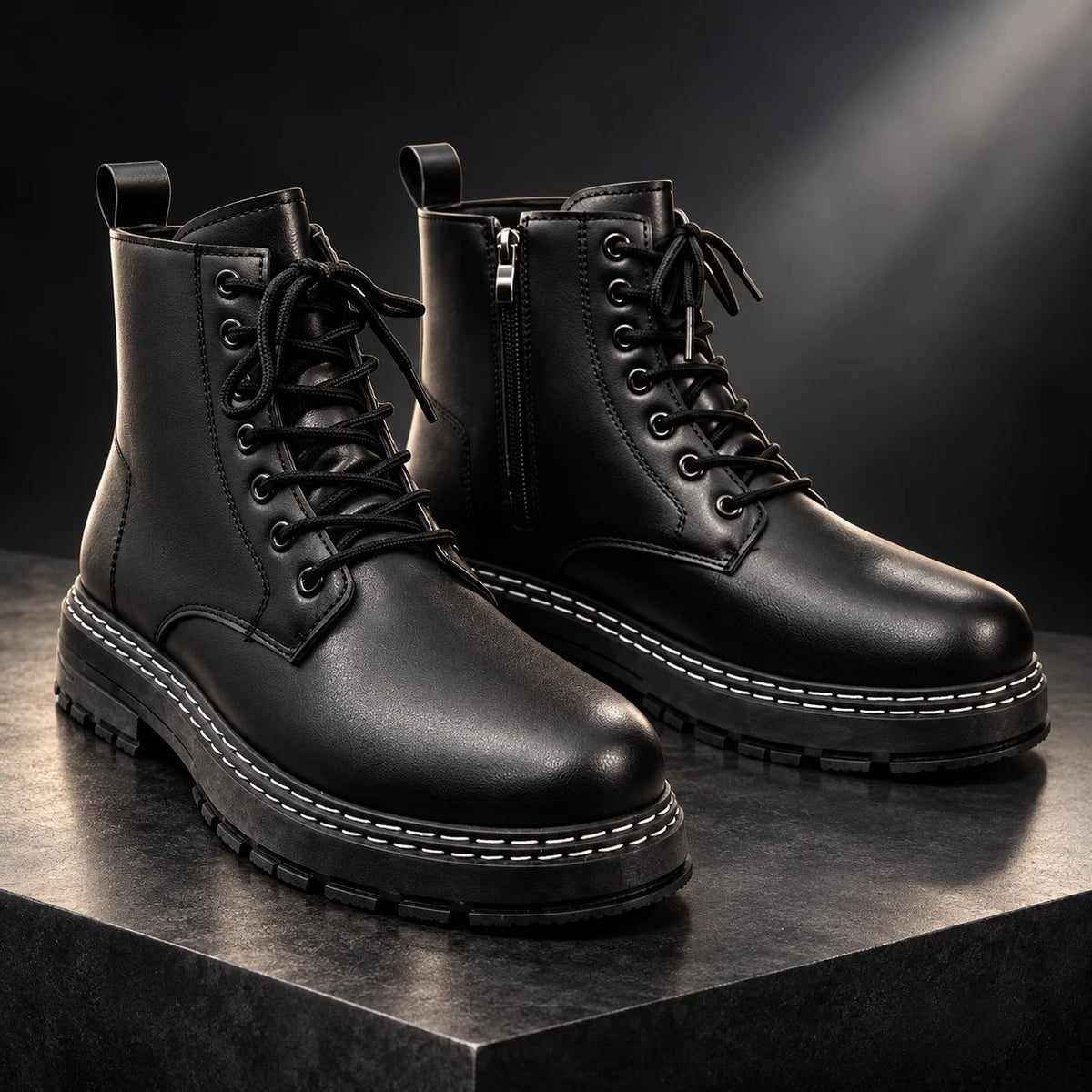 Black Combat Boot