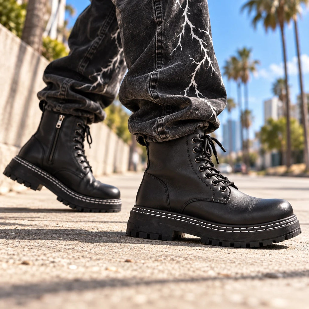 Black Combat Boot