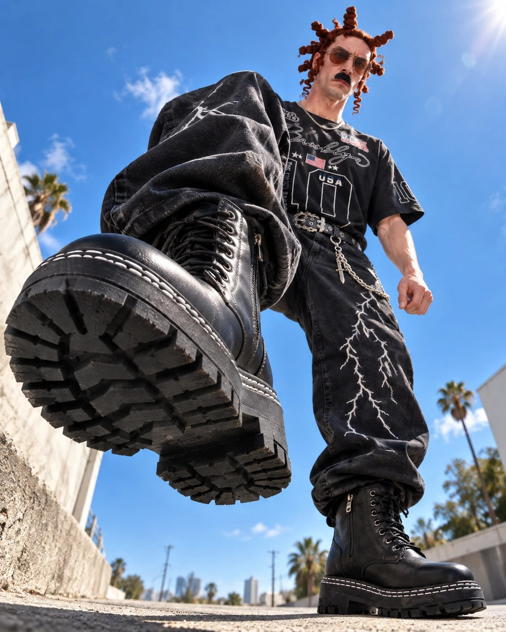 Black Combat Boot